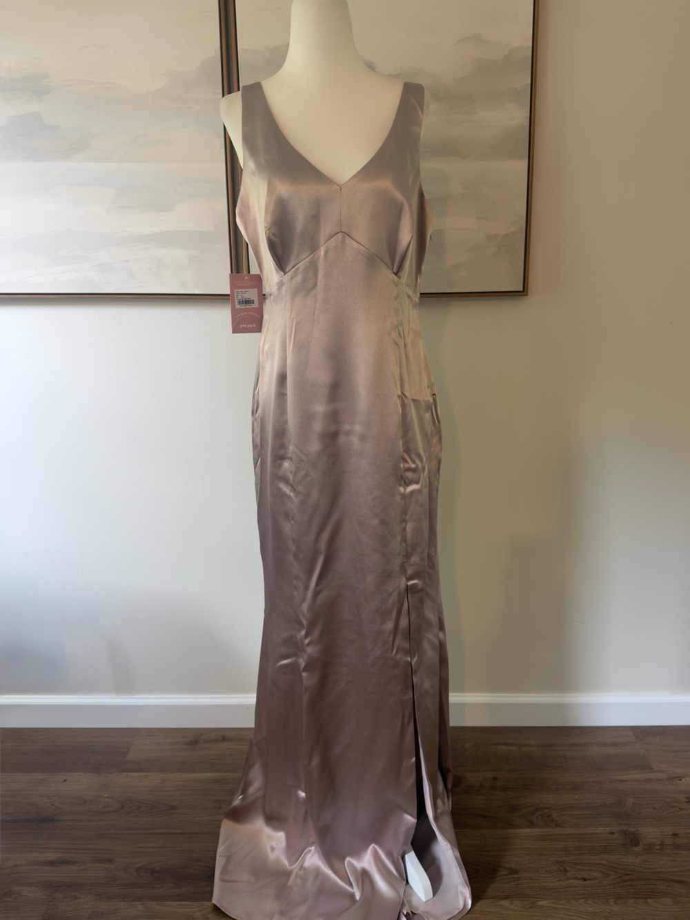 NWT Birdy Grey Taupe Bridesmaid Gloria Dress / Formal Maxi Dress